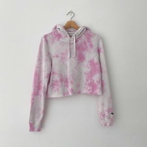 custom tie dyed cropped hoodie